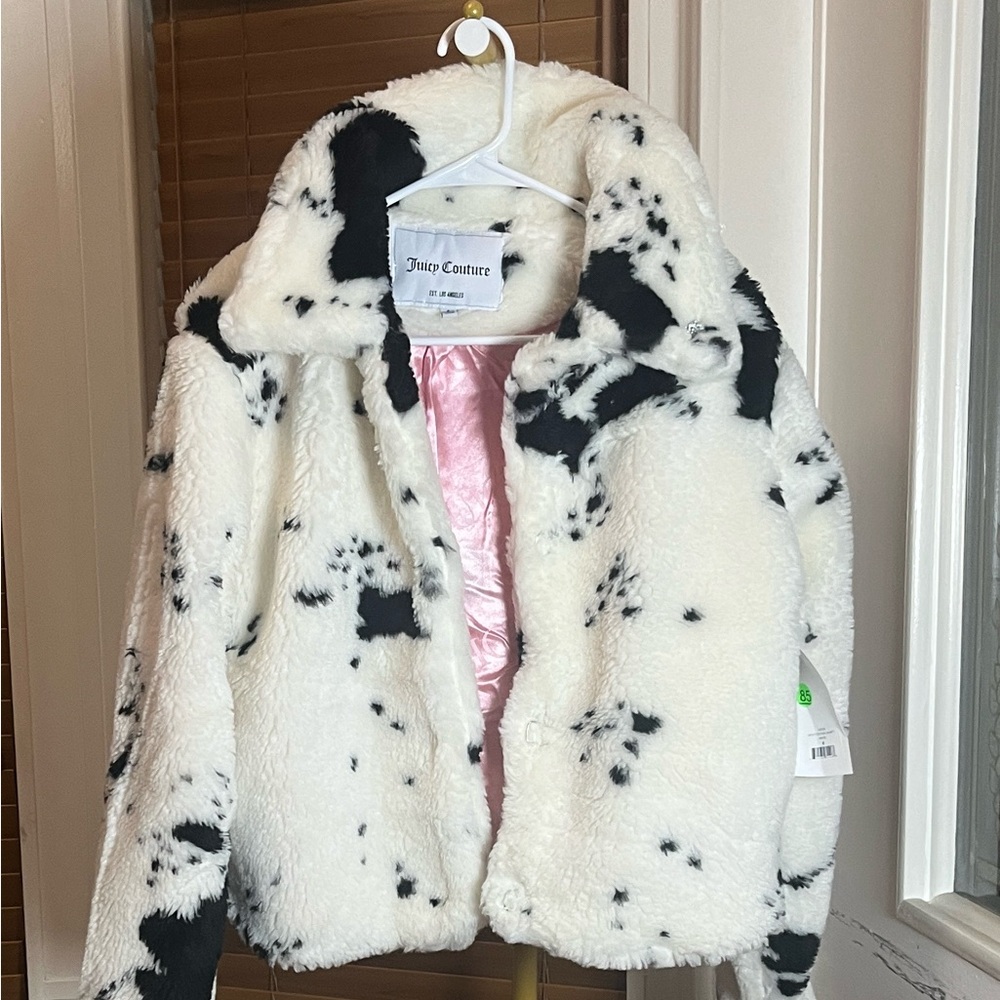 Juicy Couture White Faux Fur Coat